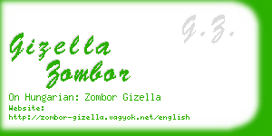 gizella zombor business card